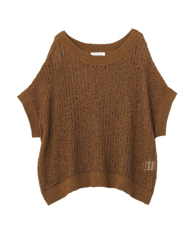 AMERICAN HOLIC 透かし畦ルーズニット Camel