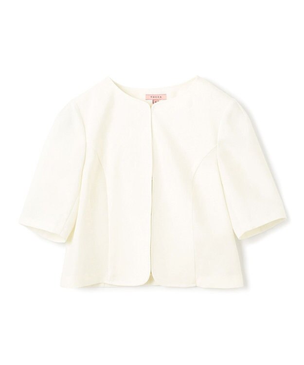 TOCCA 【洗える・消臭】BRIGHT LUMINOUS 半袖ジャケット アイボリー系
