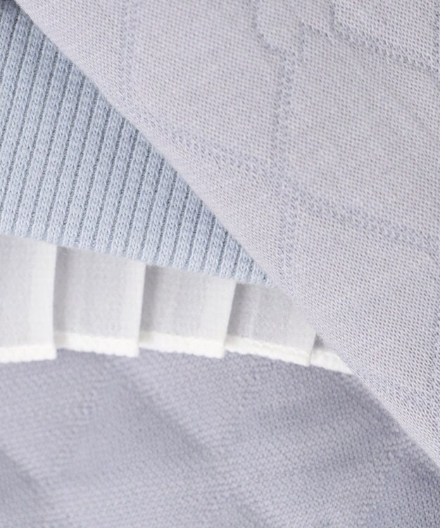 組曲 KIDS 【90-100㎝】ハートキルトジャガード トレーナー サックス系