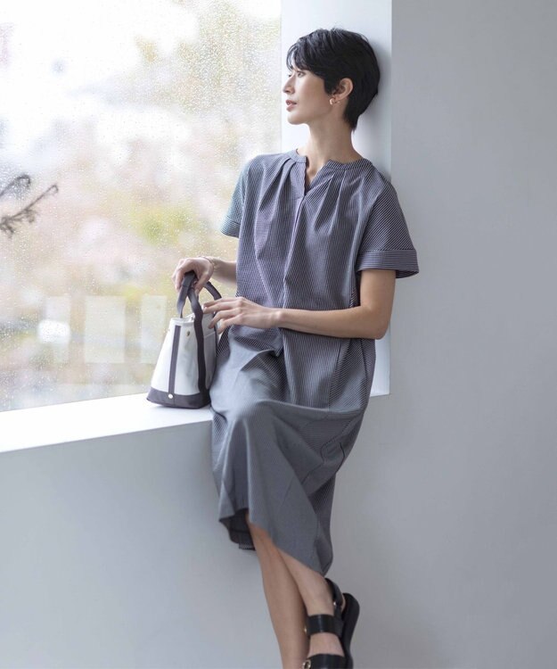 J.PRESS LADIES 【2way・撥水】 キャンバス トート バッグ グレー系1