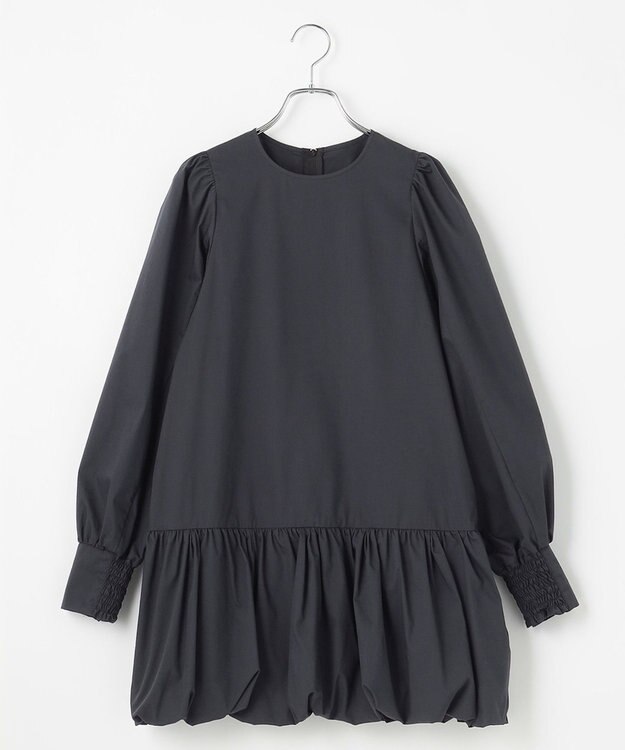 #Newans バルーンヘムブラウス ブラック