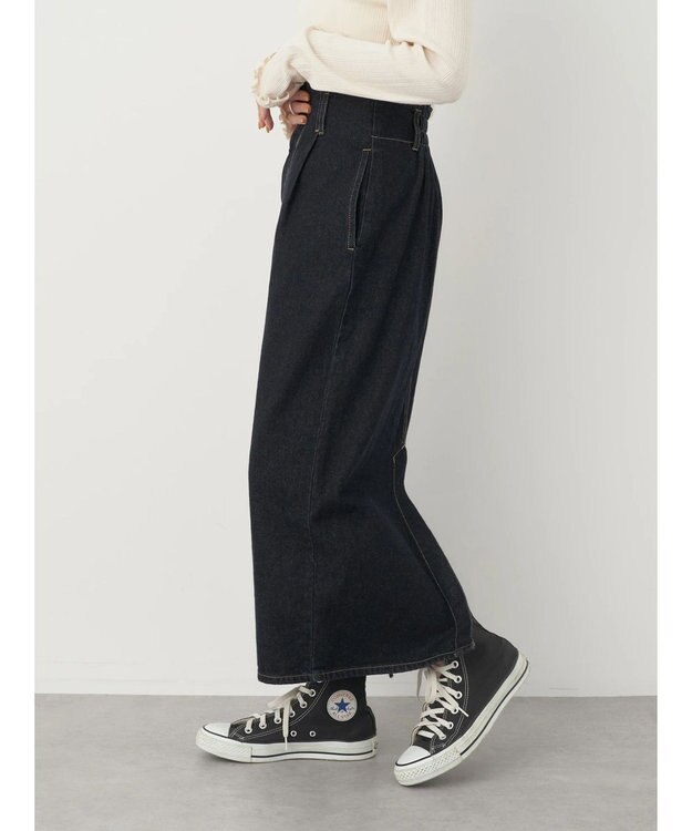 earth music&ecology デニムナロースカート Indigo