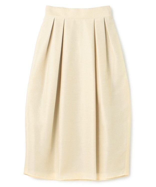 uncrave 【手洗い可】シャイニー シアー コクーンスカート（uncrave STANDARD） クリームイエロー