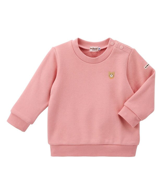 MIKI HOUSE HOT BISCUITS ワンポイントデニムジャンパースカート＆ワンポイントトレーナーギフトセット【BOX付き】 サーモンピンク