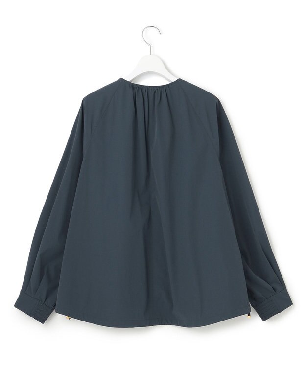 23区 S ナイロン2WAYストレッチ ノーカラー ブルゾン ブルー系