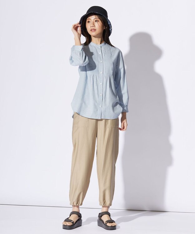 J.PRESS LADIES 【洗える・畳める】 LIBERTY リネン ハット ブラック系