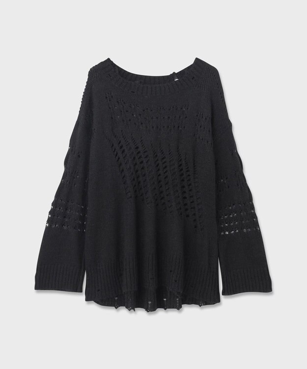 GRACE CONTINENTAL グランジニットトップ ブラック