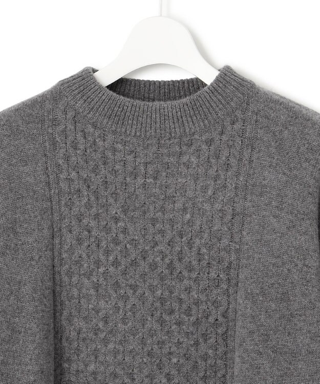 23区 【洗える】ウールカシミヤブレンド チュニック ニット ライトグレー系