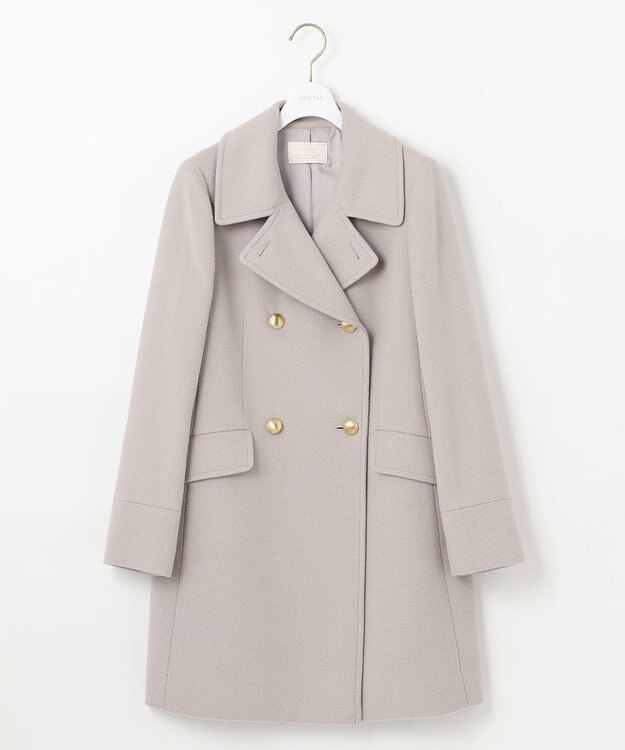 ANY SIS 【WEB・一部店舗限定】ウールアンゴラミックスリッチ コート アイボリーベージュ