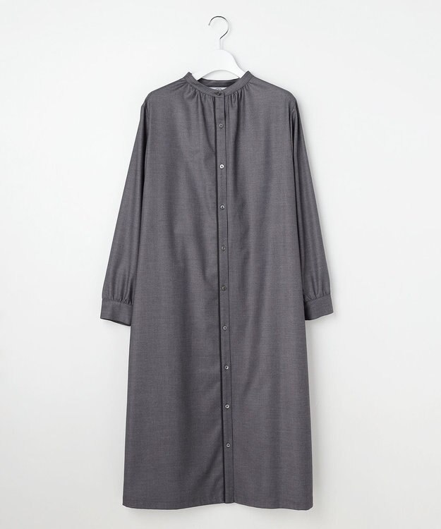 J.PRESS LADIES S ギャバストレッチ ワンピース グレー系