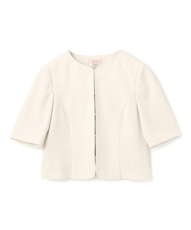 TOCCA 【洗える・消臭】BRIGHT LUMINOUS 半袖ジャケット ベージュ系