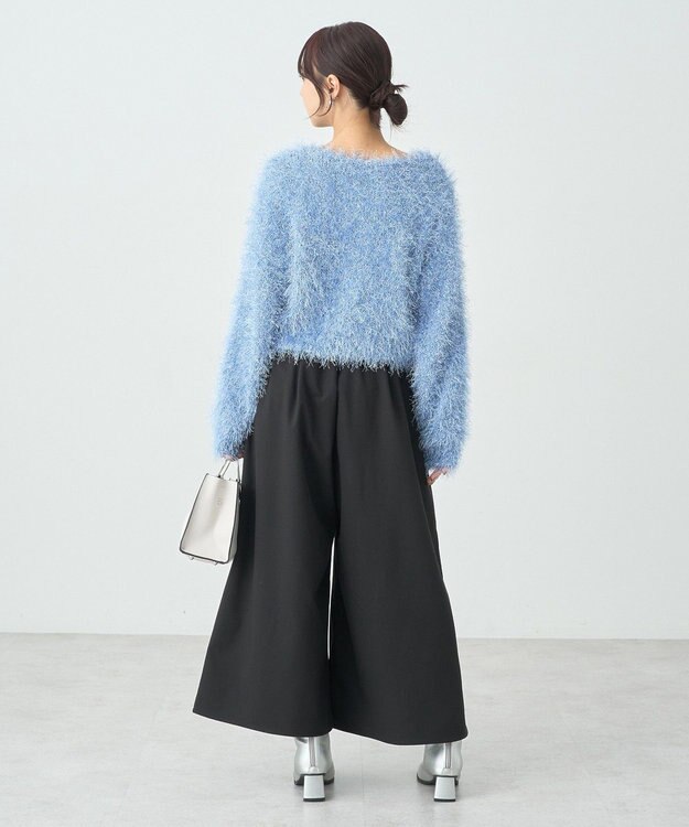 earth music&ecology きらきらフェザーニットプルオーバー Blue