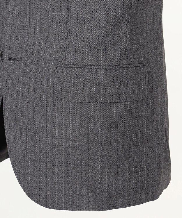 J.PRESS MEN 【ESSENTIAL CLOTHING】ラスティックストライプ スーツ ライトグレー系1