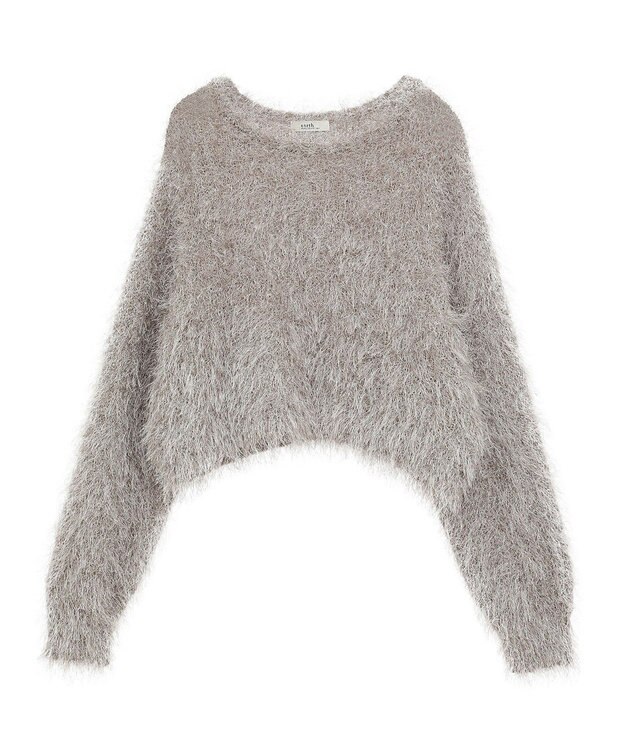 earth music&ecology きらきらフェザーニットプルオーバー Beige