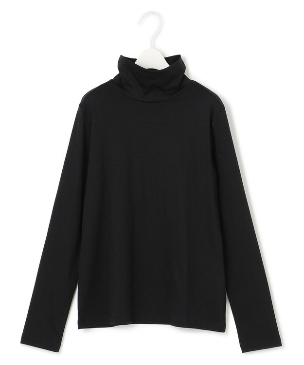 ICB L 【洗える】 シンプルジャージー ハイネックプルオーバー ブラック系