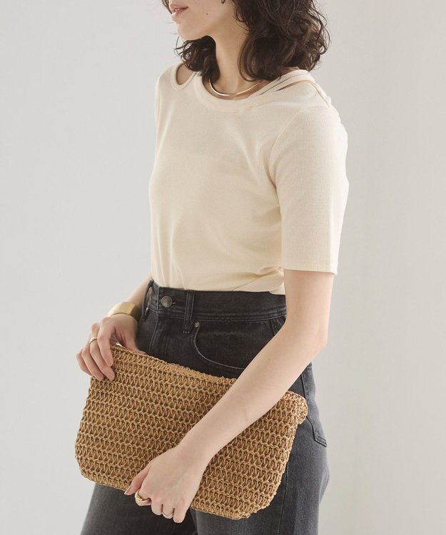 WEGO 【ANGIE VINTAGE】アシンメトリーカットアウトトップス ホワイトアイボリー