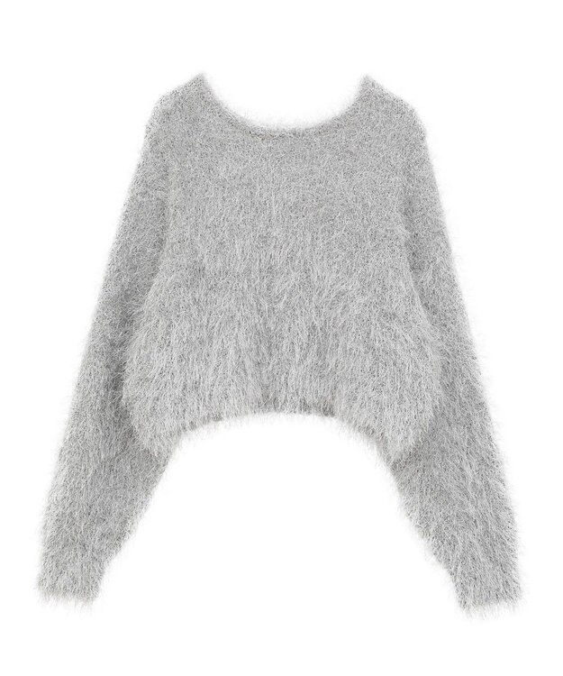 earth music&ecology きらきらフェザーニットプルオーバー Gray