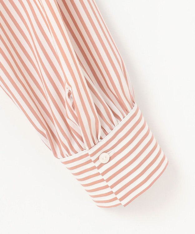 ANY SIS 【UVカット・接触冷感・速乾】クロップトヨークハオリ シャツ オレンジストライプ