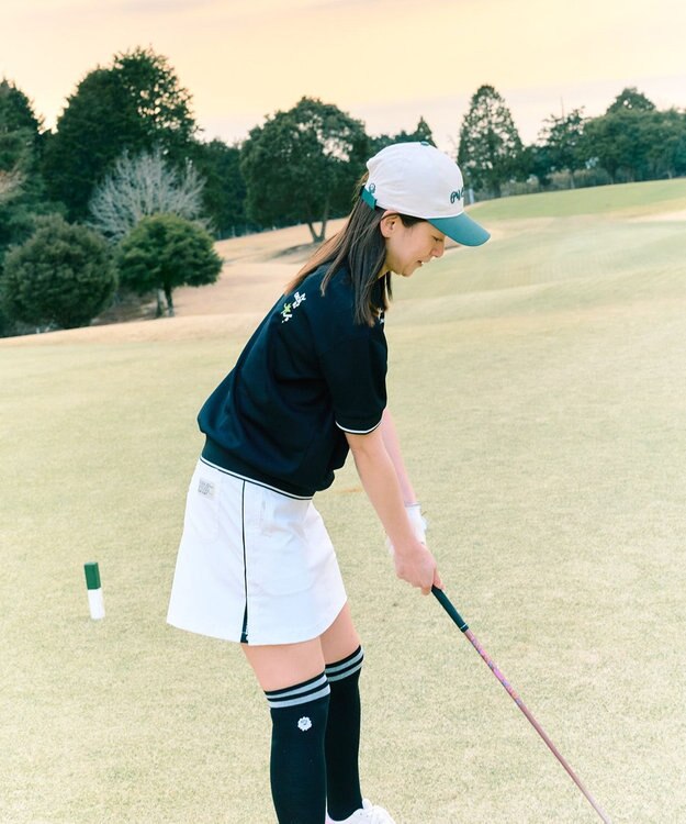 PW CIRCULUS 【WOMEN】サイドボタン デザインスカート ゴルフウェア レディース ホワイト系