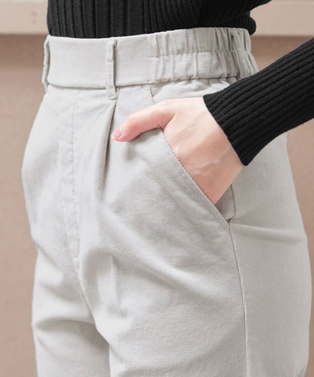 Tiaclasse コーデュロイパンツ ライトグレー