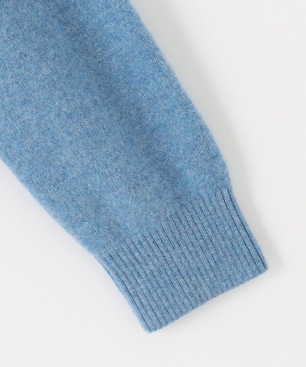 JOSEPH ABBOUD 【暖か・軽量】カシミヤブレンド クルーネック ニット ターコイズブルー系