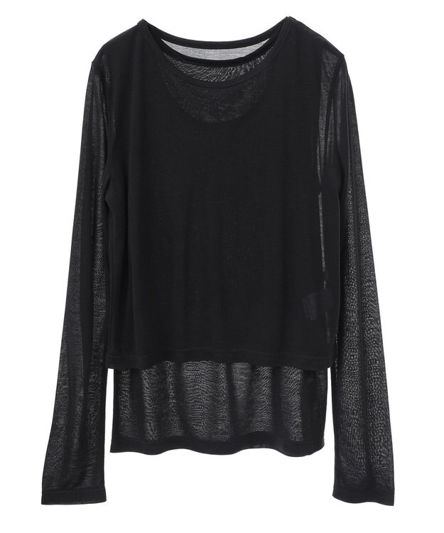 Green Parks ・Ｐｅｔｉｔ　Ｆｌｅｕｒ　レイヤードシアープルオーバ Black