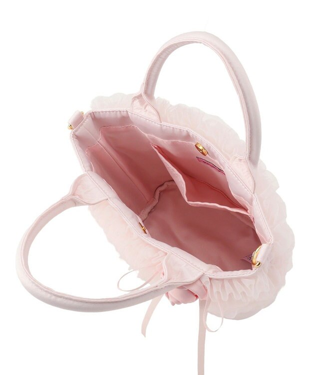 Maison de FLEUR チュールフリルローズ２Ｗａｙバッグ Pink
