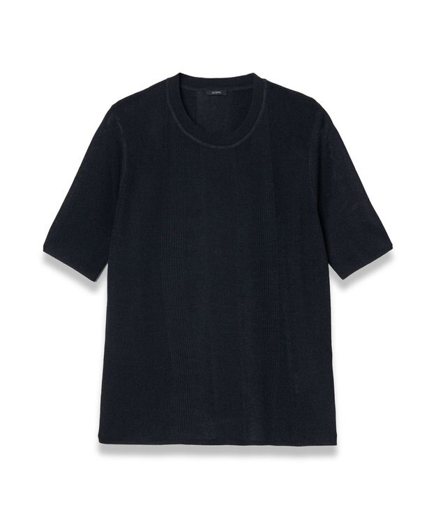 JOSEPH クリスピーレーヨン　ショートスリーブニット Navy