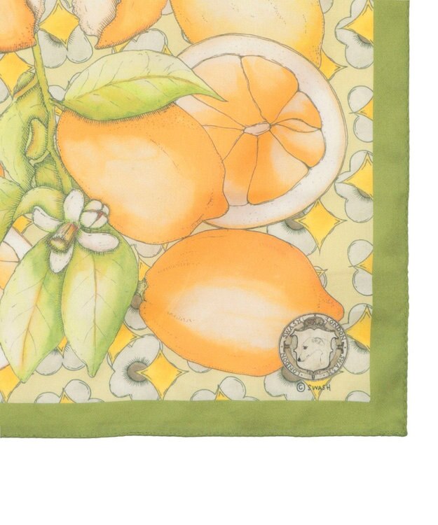 MOONBAT 【日本製】SWASH LONDON Citrus コットン スカーフハンカチ ライトオレンジ