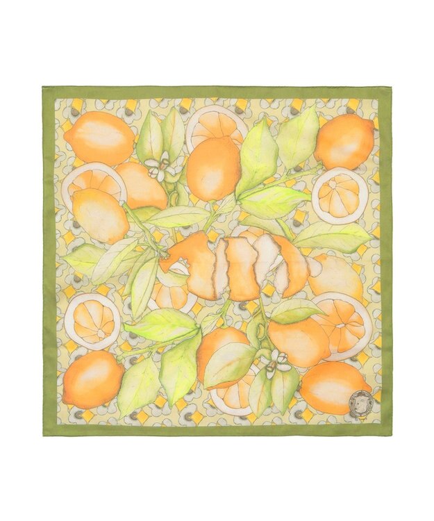 MOONBAT 【日本製】SWASH LONDON Citrus コットン スカーフハンカチ ライトオレンジ