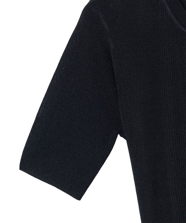 JOSEPH クリスピーレーヨン　ショートスリーブニット Navy