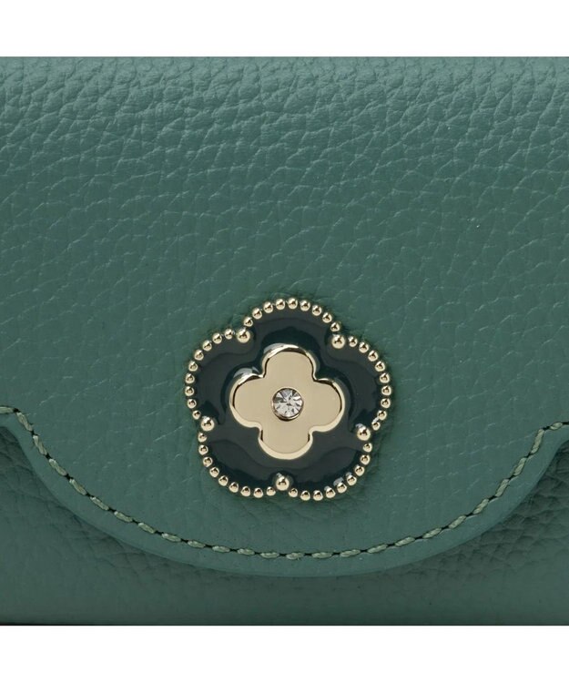 CLATHAS ペルル 三つ折りキーケース グリーン