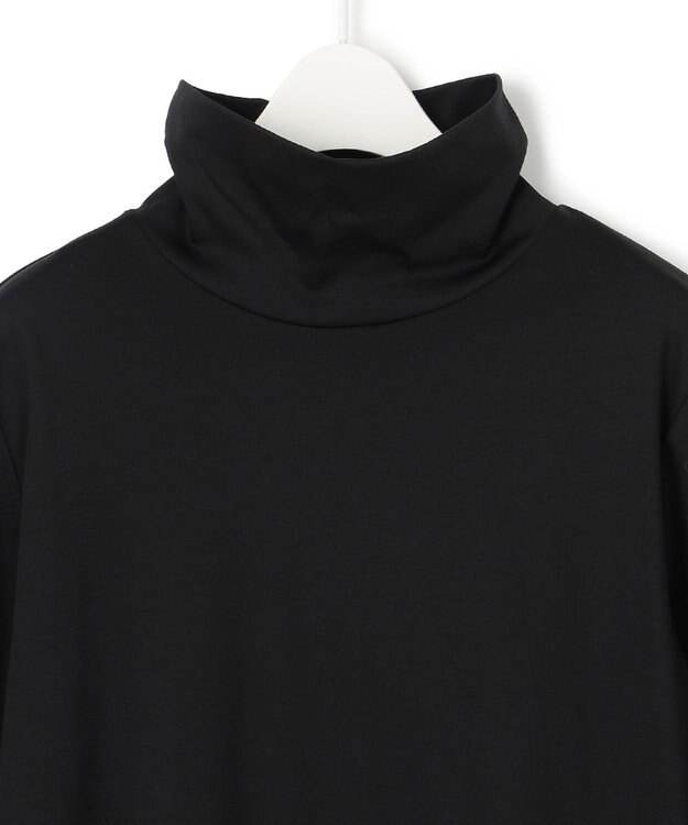 ICB L 【洗える】 シンプルジャージー ハイネックプルオーバー ブラック系