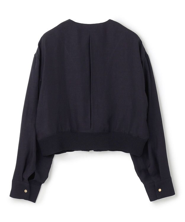 BEIGE， 【洗える】BERNARD / リネンノーカラーラップブルゾン Navy