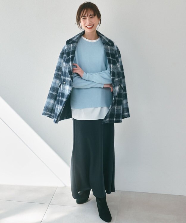 23区 スウェード ヒール ブーツ ブラック系