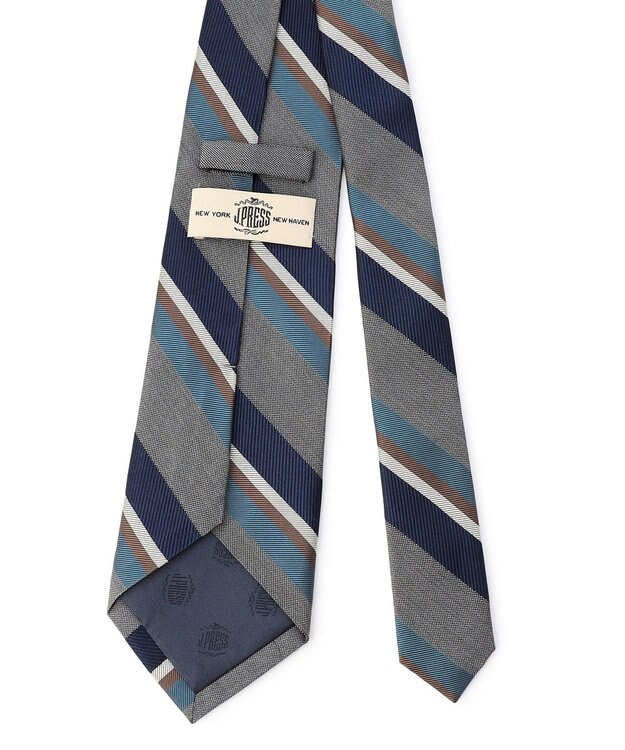 J.PRESS MEN 【STRUCTURE MIX COLLECTION】レジメンタル ネクタイ グレー系2