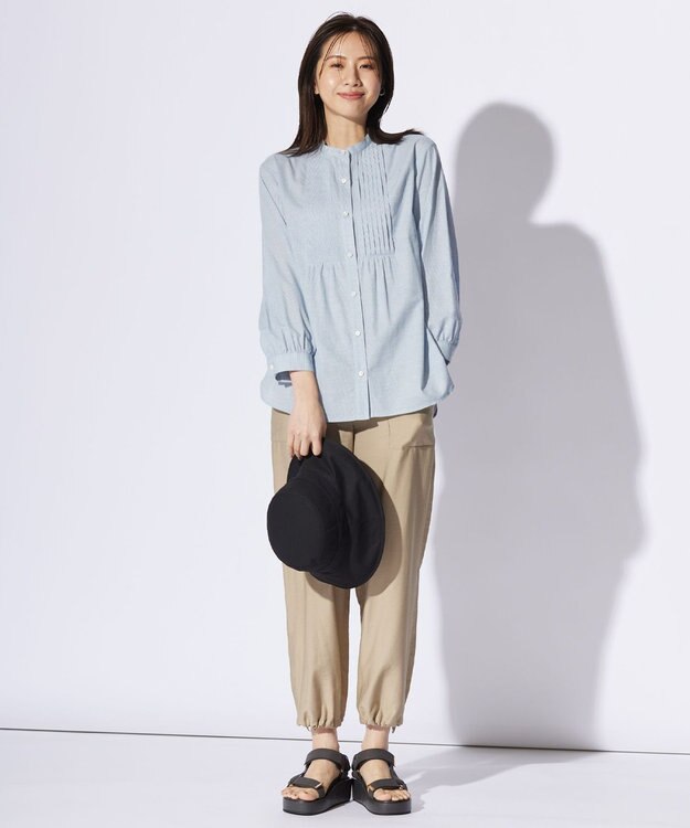 J.PRESS LADIES 【洗える・畳める】 LIBERTY リネン ハット ブラック系