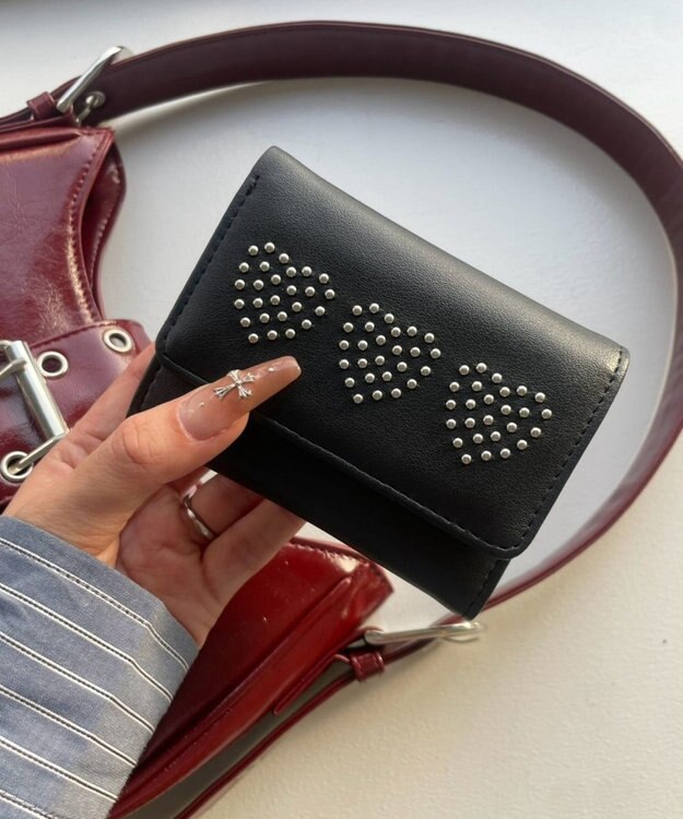 WEGO スタッズデザインウォレット ブラック