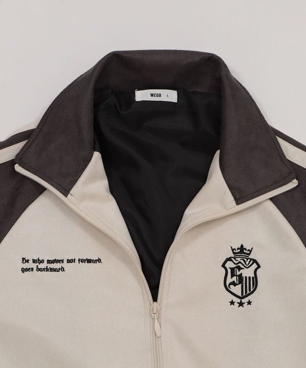 WEGO 【ユニセックス着用ITEM】フェイクスウェードトラックジャケット グレー