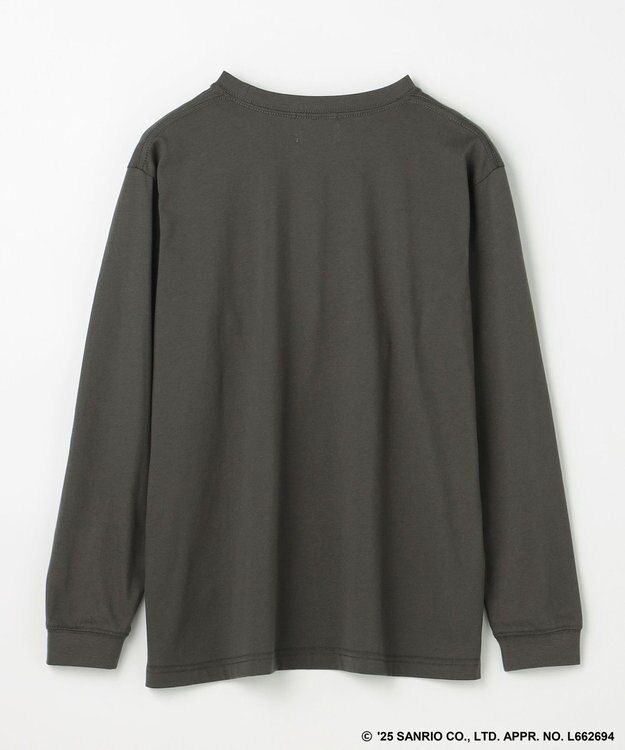 ANY 【ハローキティ×ANY】ロゴTシャツ チャコール刺繍