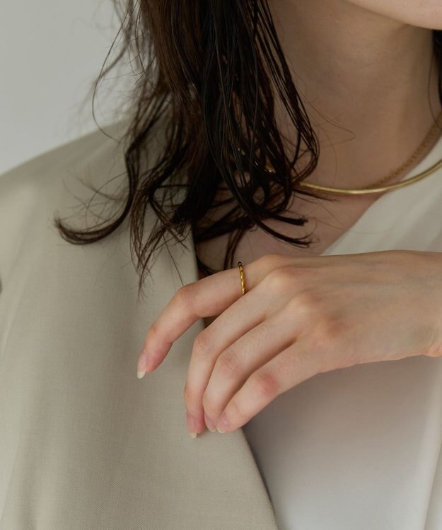 Phoebe 〈金属アレルギー対応〉エターナルドットリング　ゴールド　ステンレス ゴールド