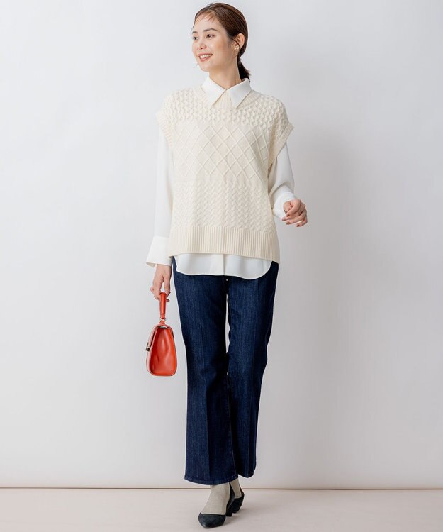 組曲 L 【23AW】DENIM フレアパンツ ネイビー系