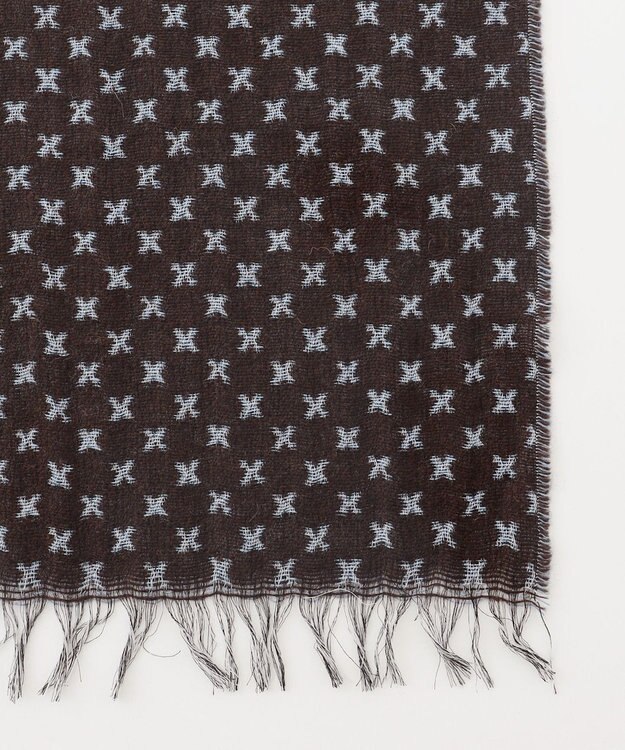 JOSEPH ABBOUD 【イタリア製】スモールパターン　ストール ダークブラウン系7