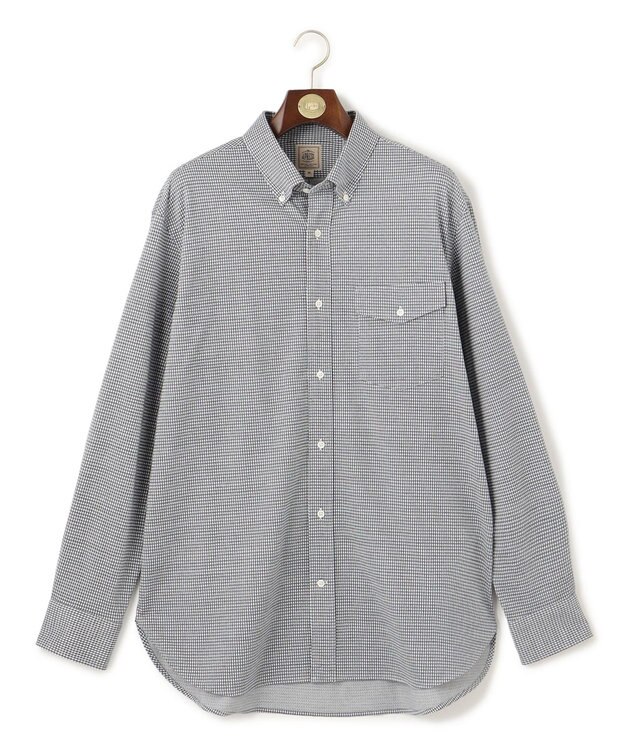 J.PRESS MEN 【KING SIZE】ギンガムネルジャージ シャツ/B.D グレー系3