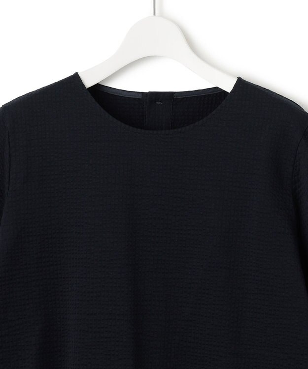 23区 【洗える】サッカーストライプ カットソー ネイビー系