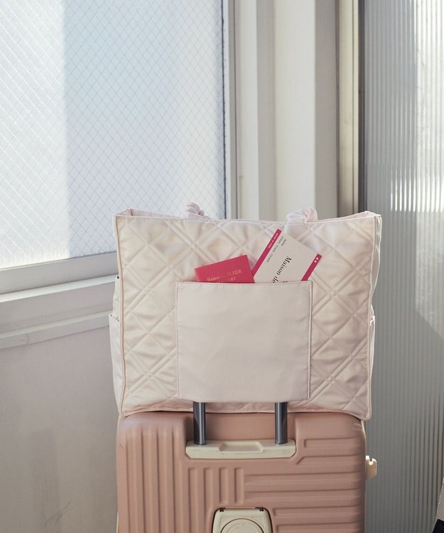 Maison de FLEUR ギャザーハンドルキルティングキャリーオンバッグ Light Pink