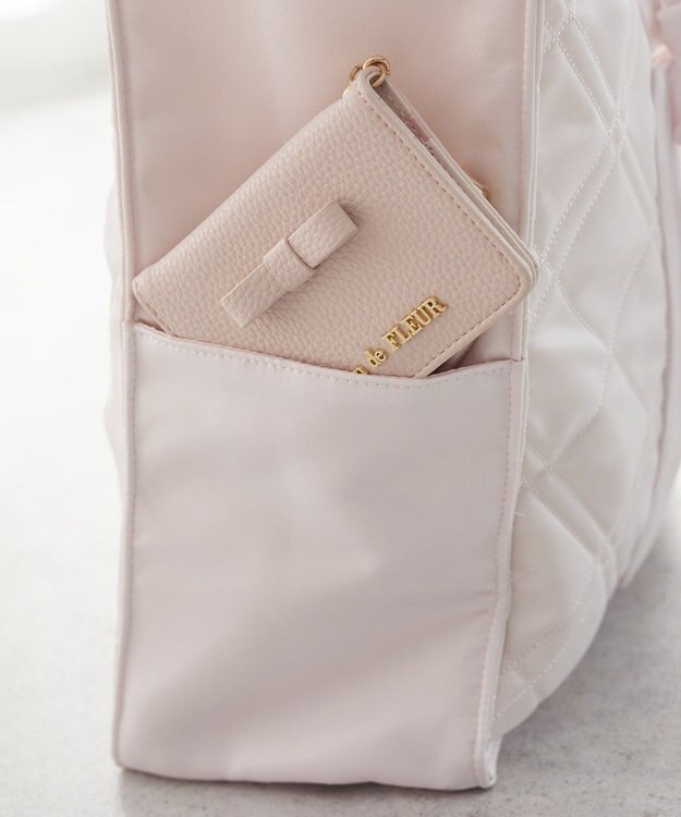 Maison de FLEUR ギャザーハンドルキルティングキャリーオンバッグ Light Pink