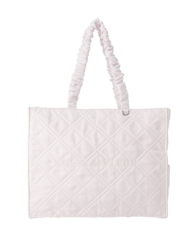 Maison de FLEUR ギャザーハンドルキルティングキャリーオンバッグ Light Pink