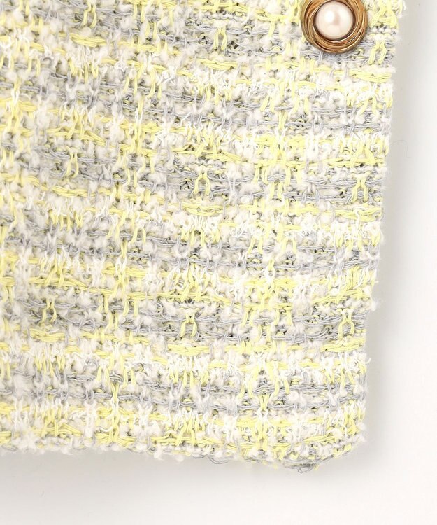 自由区 【Precious 5月号掲載】【カトリエムブーケ】Couleur tweed ツイードジレ チャコール系