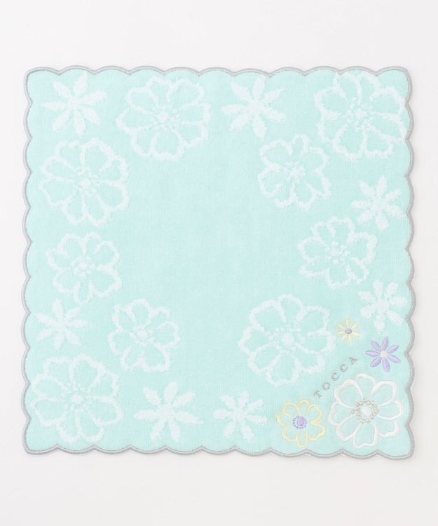 TOCCA WHITE BOUQUET TOWELCHIEF タオルハンカチ スカイブルー系
